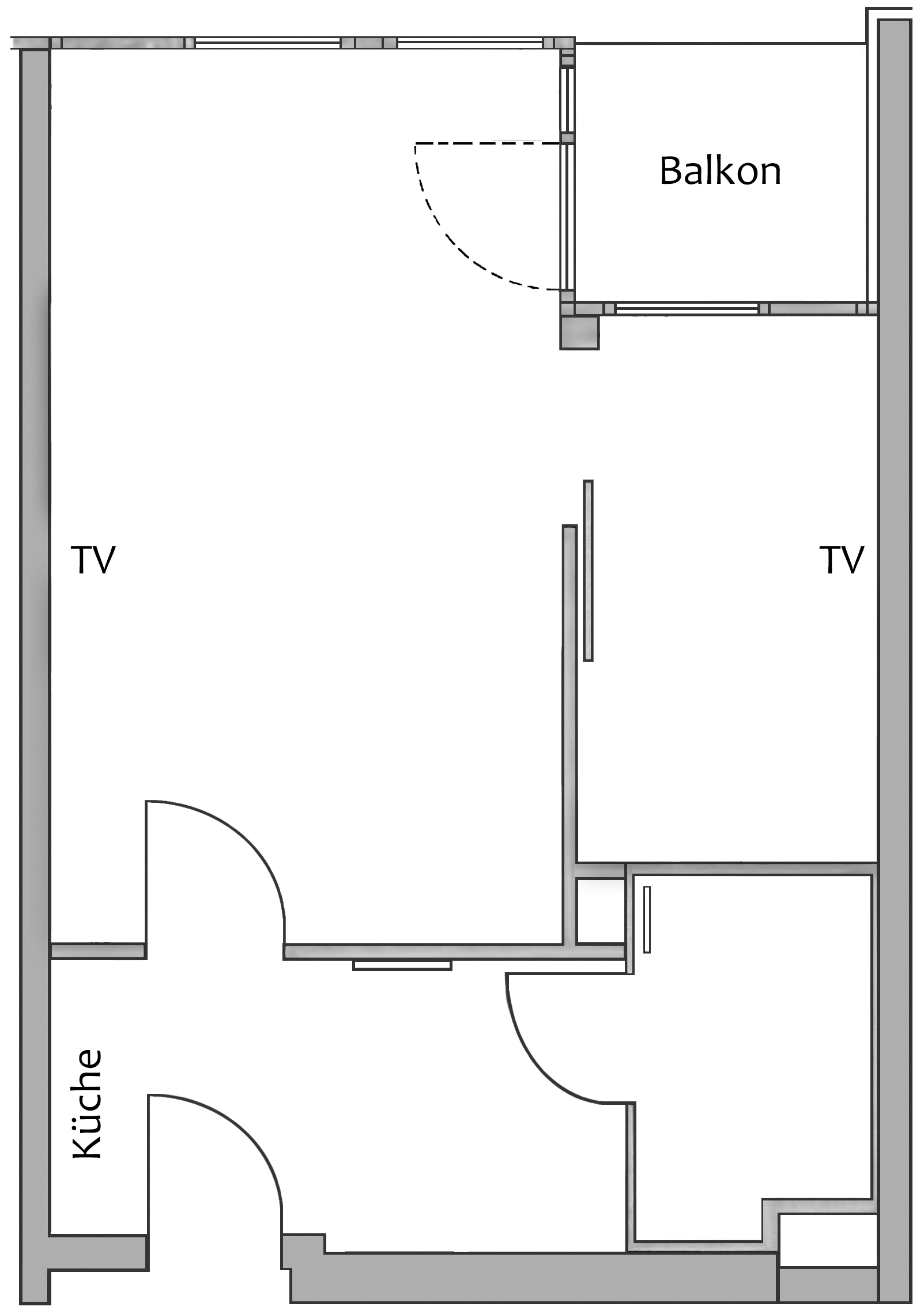 1,5-Zimmer-Apartment
